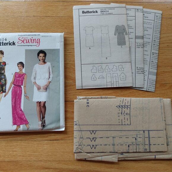Dress with Overlay Bodice Sewing Pattern Size 6-22 Plus Size McCall's 6414 UNCUT - Picture 8 of 11